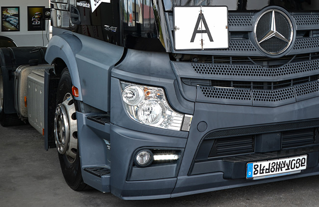 professionell gereinigter LKW